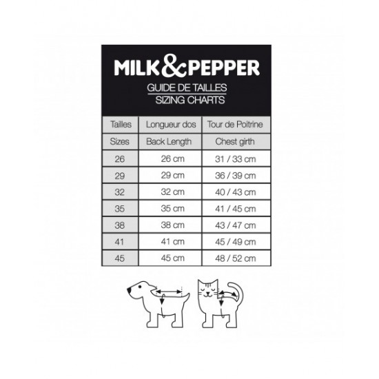Μπουφάν Puffer Σκύλου με Σαμαράκι Milk & Pepper CLIMBER Ανθρακί
