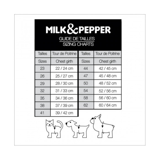 Dog Harness Milk & Pepper INGA Black