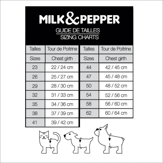 Dog Harness Milk & Pepper Zora