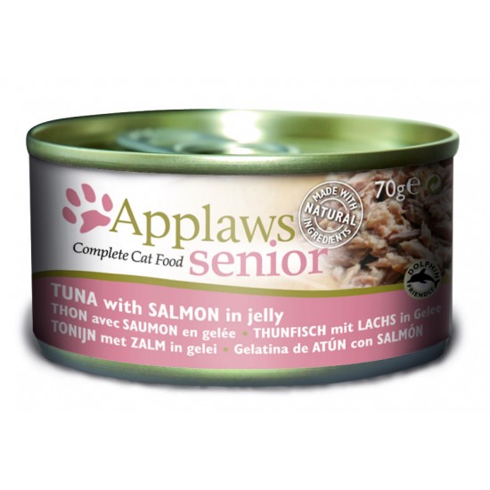 APPLAWS CAT TIN SENIOR TUNA WITH SALMON IN JELLY 70gr