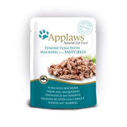 Applaws Γάτας Pouch Tuna Wholemeat with Mackerel in Jelly 70gr