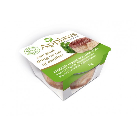 APPLAWS POT CAT LAYER CHICKEN WITH LAMB  70gr
