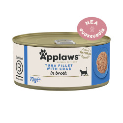 Applaws Cat Tin Tuna with Crab in Broth  70gr