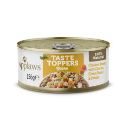 Applaws Taste Toppers Dog Tin Chicken With Vegetables Stew Grain Free 156gr