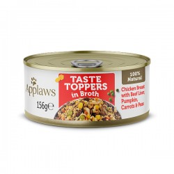 Applaws Taste Toppers Dog Tin Chicken with Beef in Broth 156gr