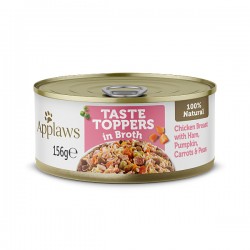 Applaws Taste Toppers Dog Tin Chicken with Ham in Broth 156gr