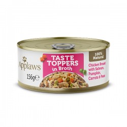 Applaws Taste Toppers Dog Tin Chicken with Salmon in Broth 156gr