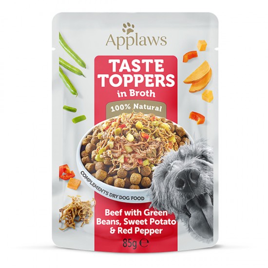Φακελάκι Σκύλου Applaws Taste Toppers  Βοδινό με Λαχανικά σε Ζωμό Grain Free  85gr