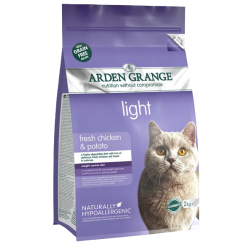 Υποαλλεργική Ξηρή Τροφή Γάτας Arden Grange Light Κοτόπουλο & Πατάτα Grain Free