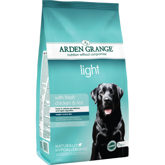 Υποαλλεργική Ξηρή Τροφή Σκύλου Arden Grange Light Κοτόπουλο & Ρύζι