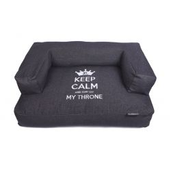 Κρεβάτι Καναπές Σκύλου Lex & Max Keep Calm 100x70x35 cm Μαύρο