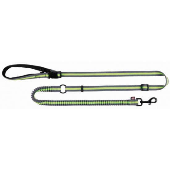 Jogging leash, 1.33-1.80 m/20 mm, grey/green