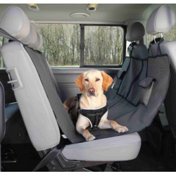 Dog Car seat cover, 1.40 x 1.45 m, black/brown