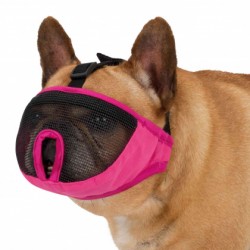 Muzzle for short-nosed breeds, polyester, grey