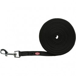 Tracking Leash, Rubberised, Black For Dogs By Trixie
