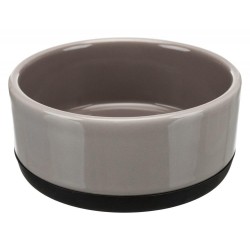 Ceramic bowl with rubber b