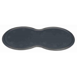 Place mat, natural rubber, 45 x 25 cm, dark grey