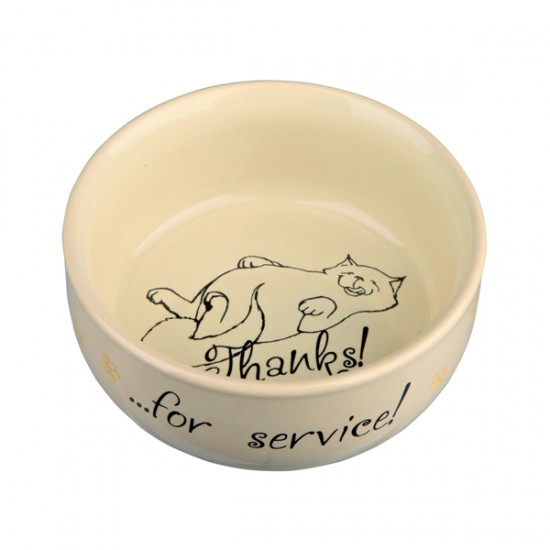 Eat On Feet Ceramic Bowl Set for Cats by Trixie