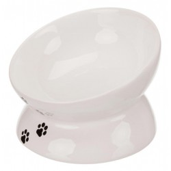 Ceramic bowl, cat, 0.15 l/ 13 cm, white