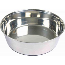 Stainless Steel Bowl, Rubber Base for Dogs by Trixie