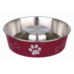 Slow Feed Stainless Steel Bowl, Plastic for Dogs by Trixie