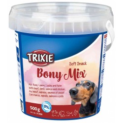 Soft Σνακ Λιχουδιά Σκύλου Trixie Bony Mix με Βοδινό, Αρνί, Σολομό & Κοτόπουλο 500gr