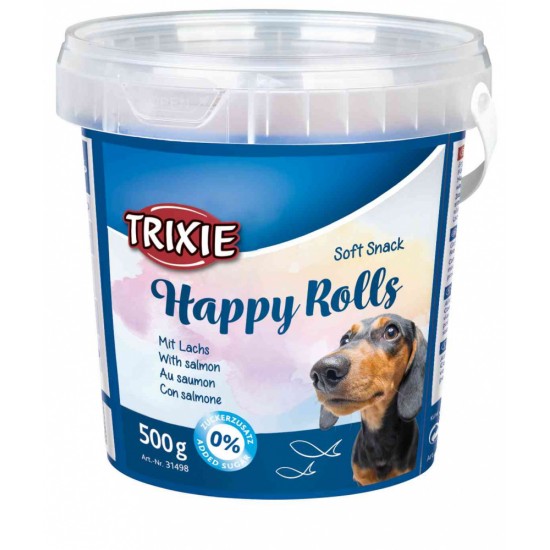 Soft Σνακ Λιχουδιά Σκύλου Trixie Happy Rolls με Σολομό 500gr