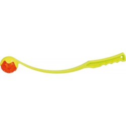 Ball catapult with flashing ball, TPR,  6cm/50cm