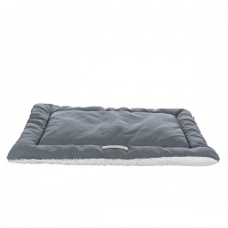 Farello lying mat, plush/wooven fabric,  white-grey