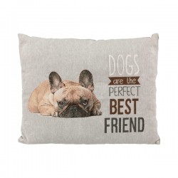 Chipo cushion, French Bulldog, 60 x 48cm, grey