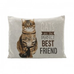 Chipo cushion, Cat, 60 x 48 cm, grey