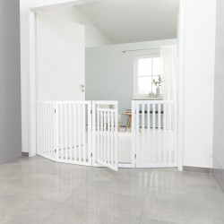 Barrier, 4-parts, with small door, 60x160x81cm, white