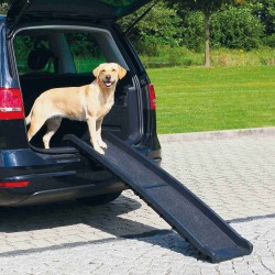 Ράμπα Αυτοκινήτου για Σκύλους, Trixie Petwalk Πτυσσόμενη Πλαστική 40x156  4.5Kg Μαύρη