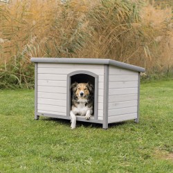 Σπίτι Σκύλου, Trixie Kennel Natura Ξύλινο Γκρι με Επίπεδη Ανοιγόμενη Οροφή