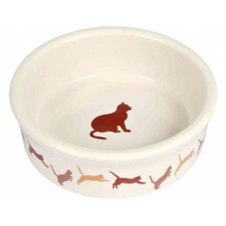 Ceramic cat bowl with motif, 0.2 l/? 1