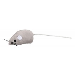 Plush mouse, 5 cm, bulk, grey