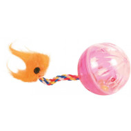 Rattling balls with tails,  4 cm (2pcs)