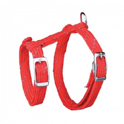 Cat harness with leash, reflective, nylon, 22-42 cm/10 mm,