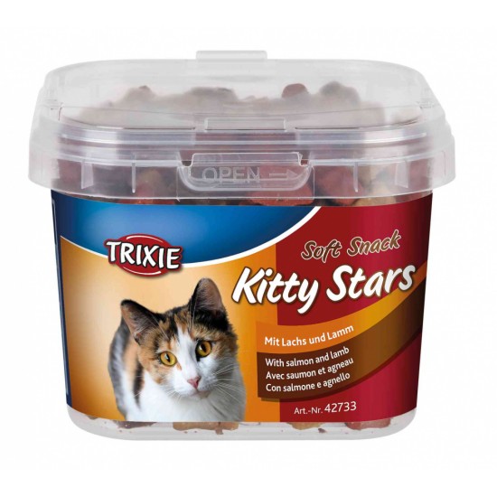 Λιχουδιές Γάτας, Trixie Soft Snack Kitty Stars με Σολομό & Αρνί 140gr