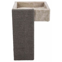 Bed for shelves with scratching board, 48 cm, light grey
