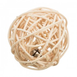 Ball with bell, rattan 4cm