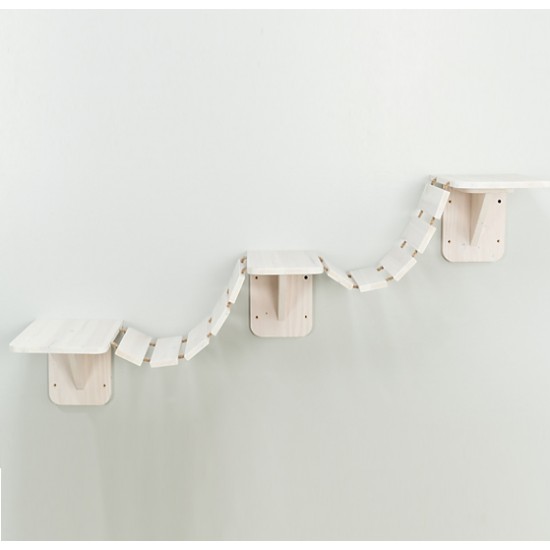 Climbing ladder for wall mounting, 150 x 30 cm, white